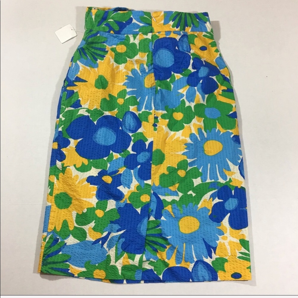 🛍j crew puckered morning floral pencil skirt - Picture 4 of 4